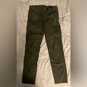 Prana skinny cargo pants size 4 green